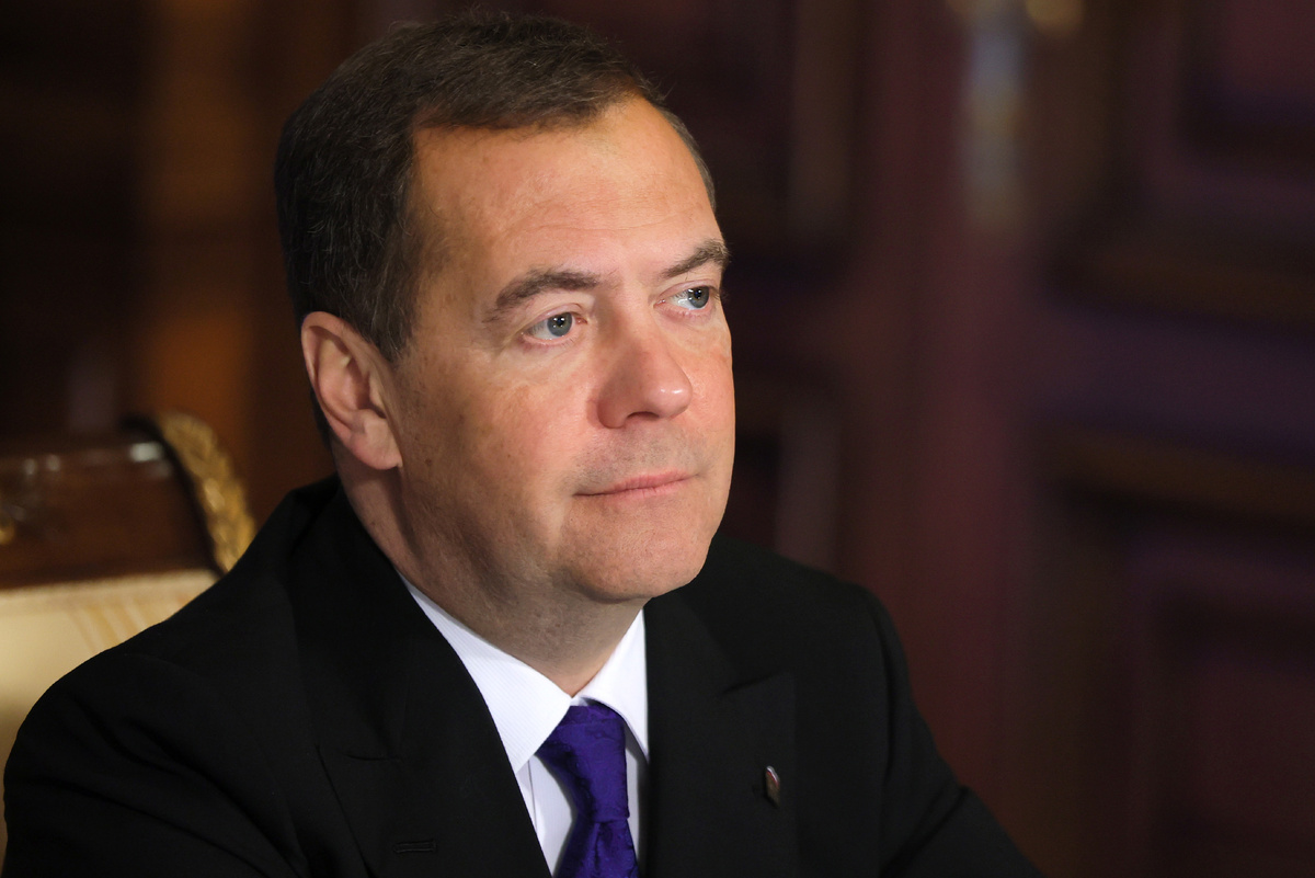    Заместитель председателя Совета безопасности РФ Дмитрий Медведев  Екатерина Штукина/POOL/ТАСС