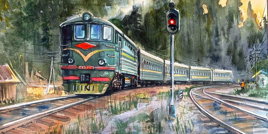 Художник индустриальной живописи Российской железной дороги - Алексей Трошков