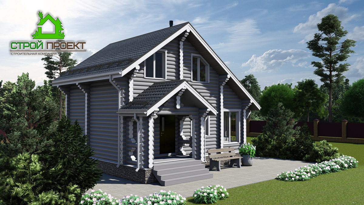 Проект дома из оцилиндрованного бревна