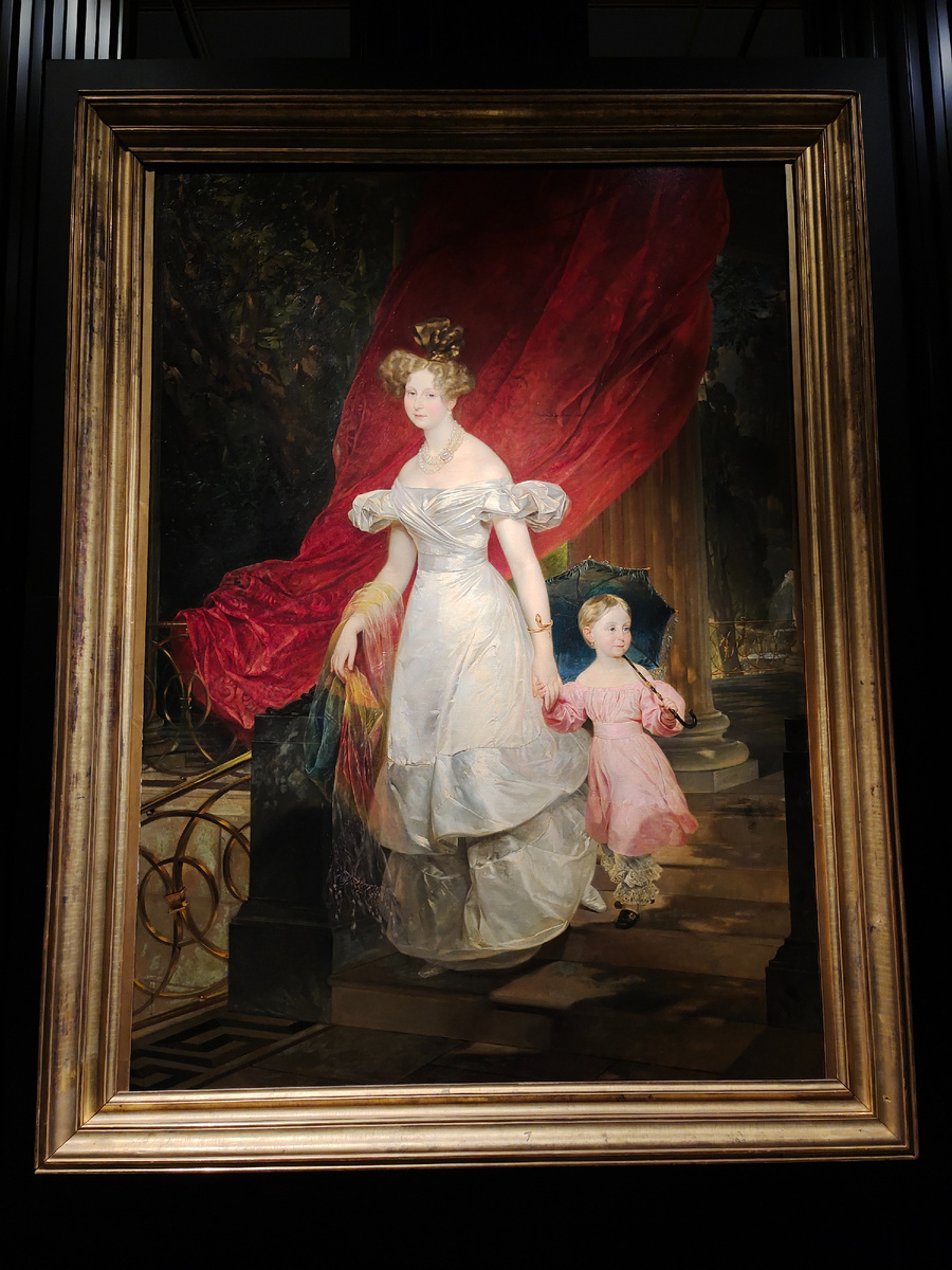 Портрет великой княгини Елены Павловны с дочерью Марией