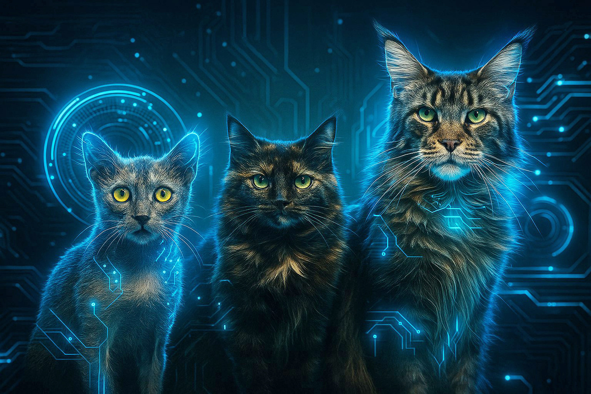 Котики Арни, Мира и Лучик в мире инновационных технологий))