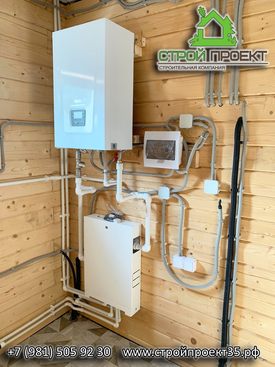 Система отопления в доме из бруса