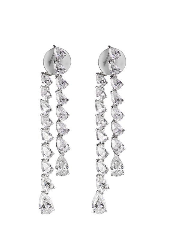 Серьги Mercury Classic из белого золота с бриллиантами