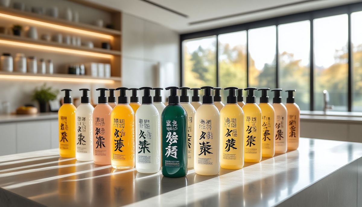 Флаконы с японским шампунем