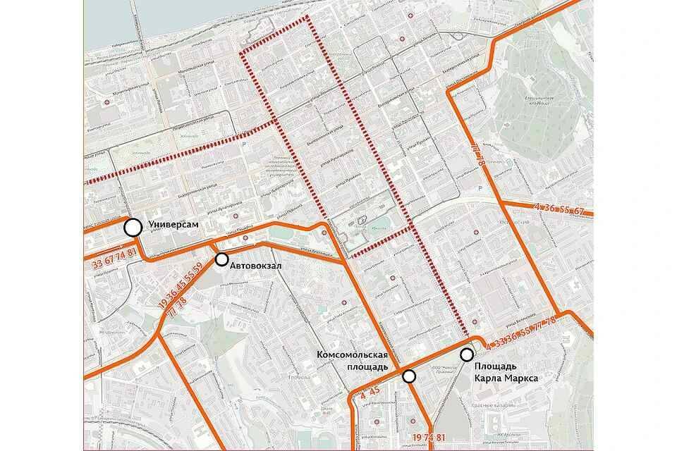    В центре Перми 6-7 сентября изменят маршруты общественного транспорта