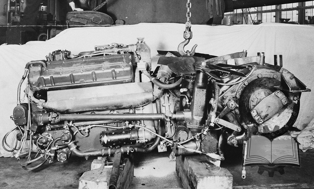 Силовой блок, в дальнейшем такая схема будет для американских танков типовой.