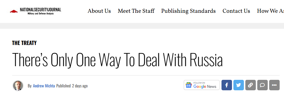 Эндрю А. Михта — старший научный сотрудник GeoStrategy Initiative в Центре стратегии и безопасности Скоукрофта Атлантического совета и бывший декан Колледжа международных и исследований безопасности Европейского центра исследований безопасности имени Джорджа К. Маршалла. 