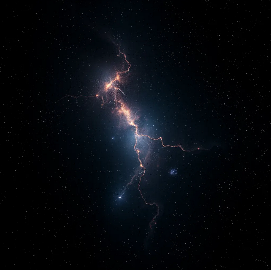 Так выглядит Тёмная материя в представлении компьютера. Компьютеру неизвестно, что Тёмная материя не излучает, а значит не видима.