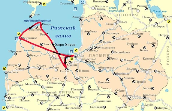 Примерный маршрут.