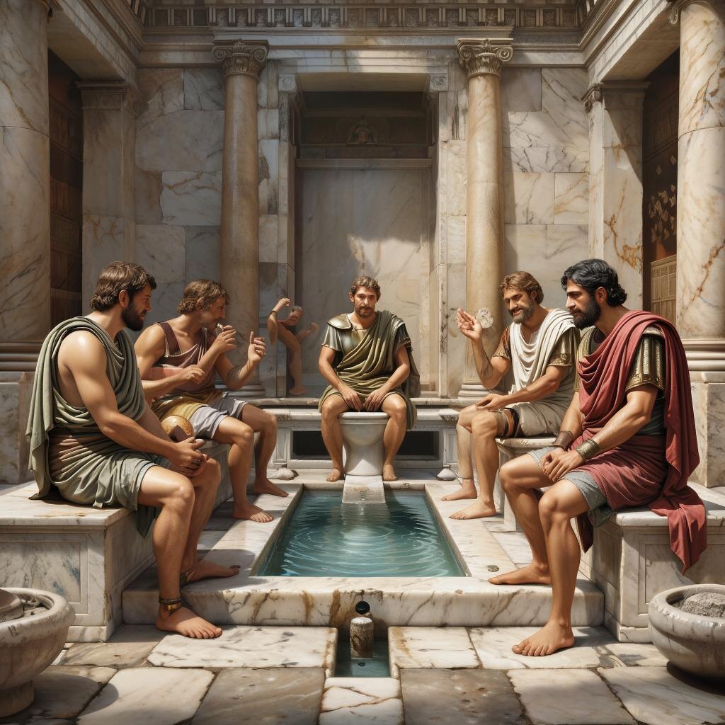 Пример древнеримского туалета 