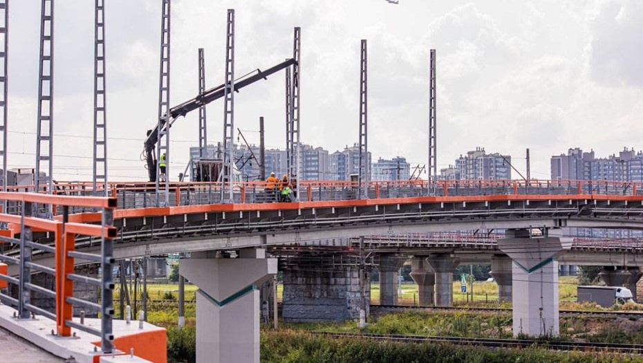    Инфраструктура для новой трамвайной линии "Славянка". Автор фото: t.me/linchenko_spb