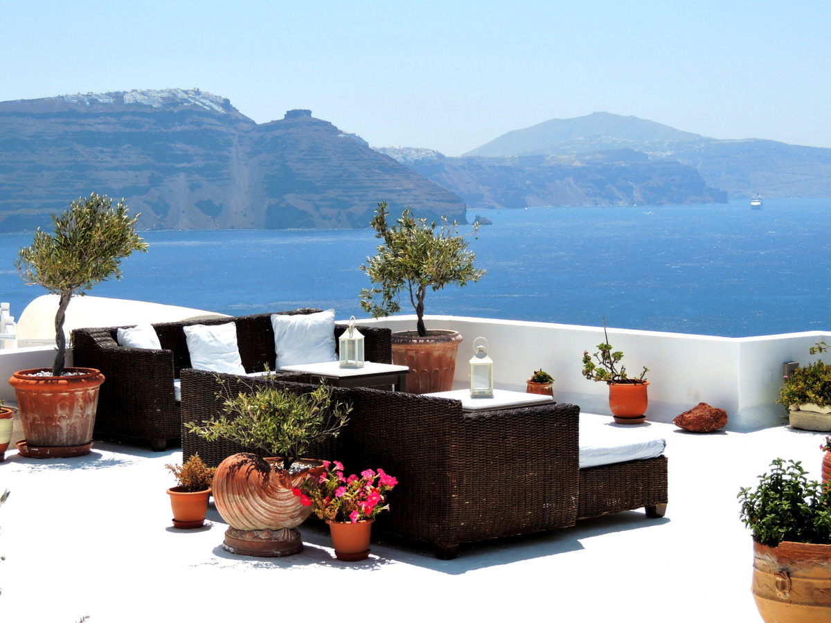  Западный берег о.Сантарини.