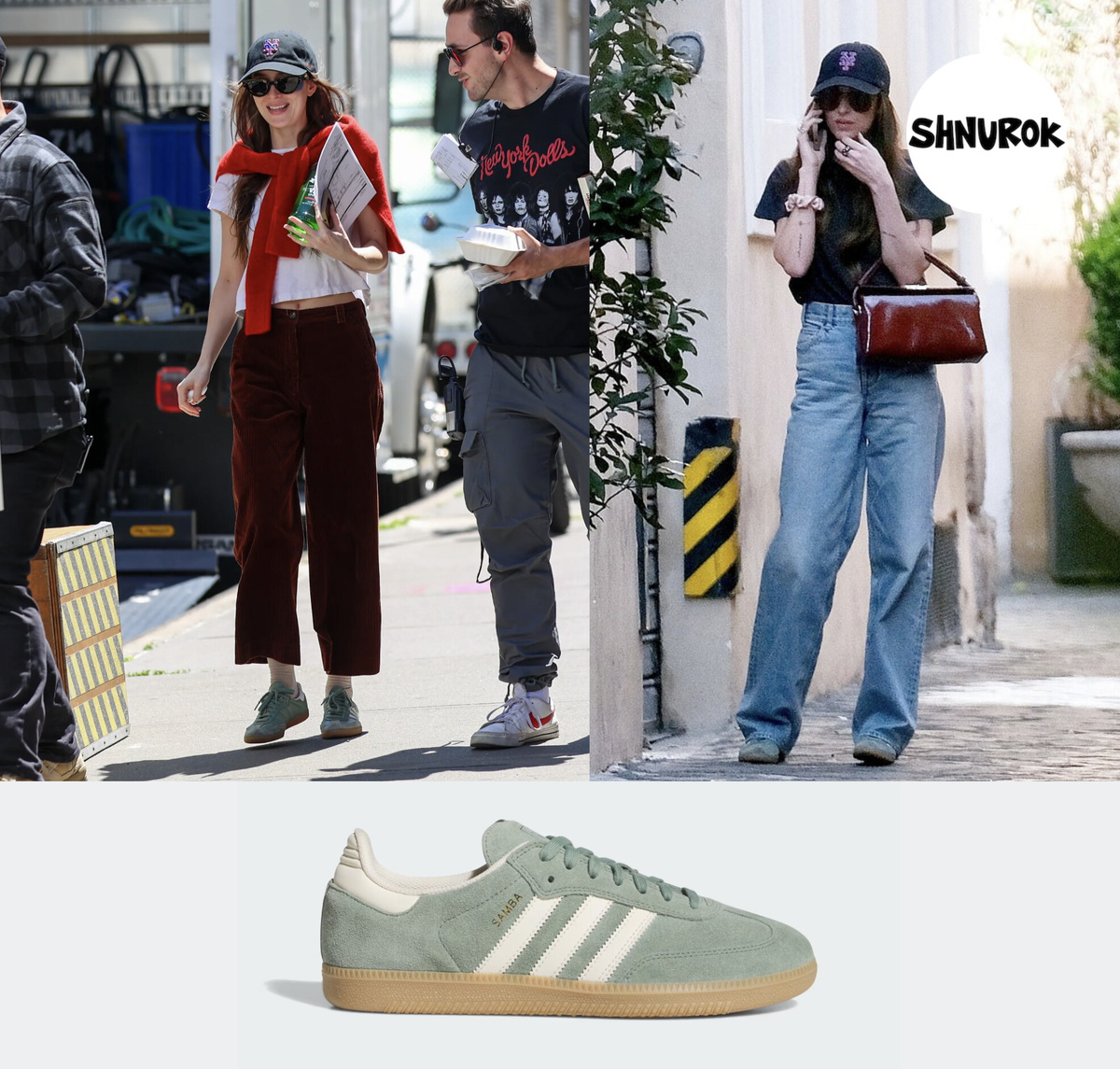 Дакота Джонсон носит Adidas Samba в Нью-Йорке и в Риме