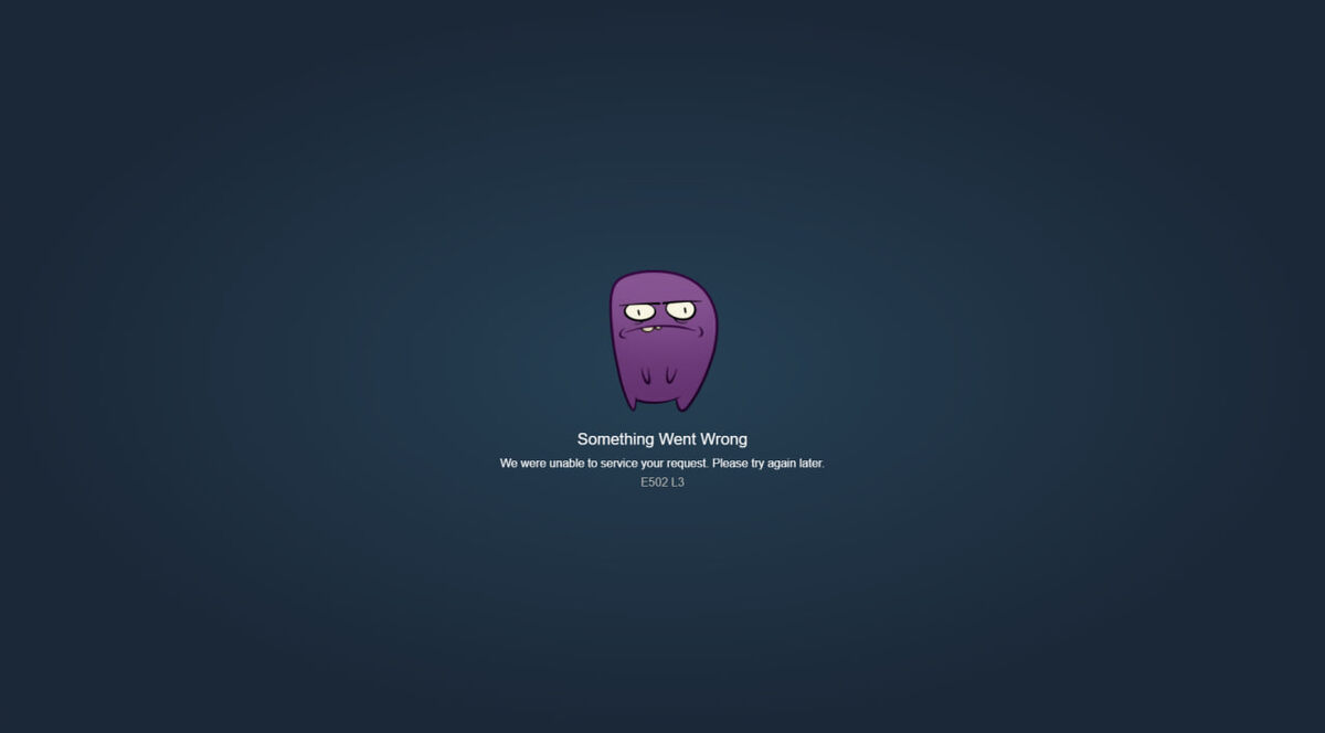 Ошибка в магазине Steam