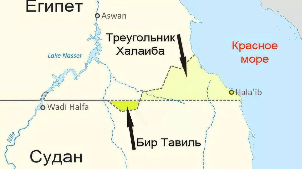    Никому не нужный Бир-Тавиль на карте. Источник изображения: cattur.ru