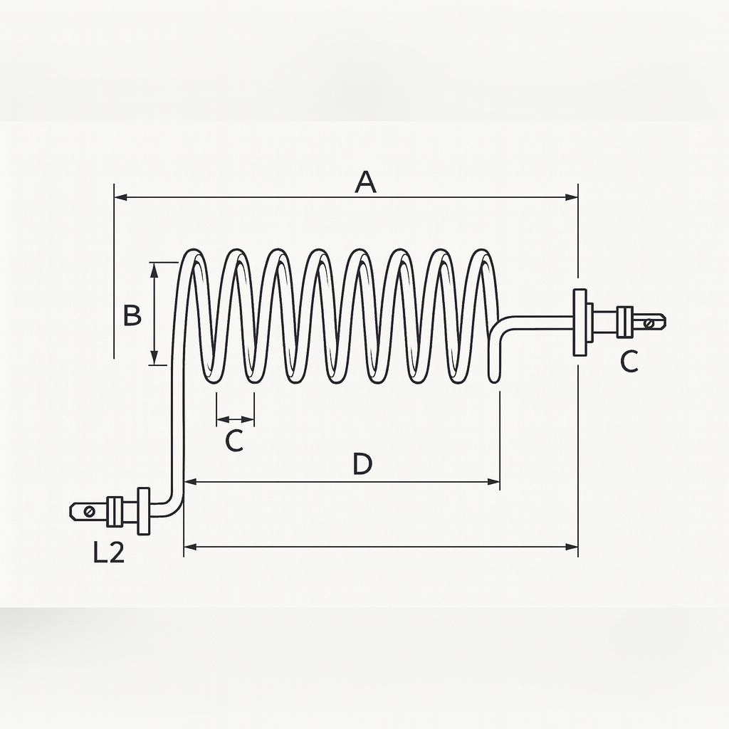    Нагреватель в виде спирали . Любой мощности, для нагрева воды, воздуха admin