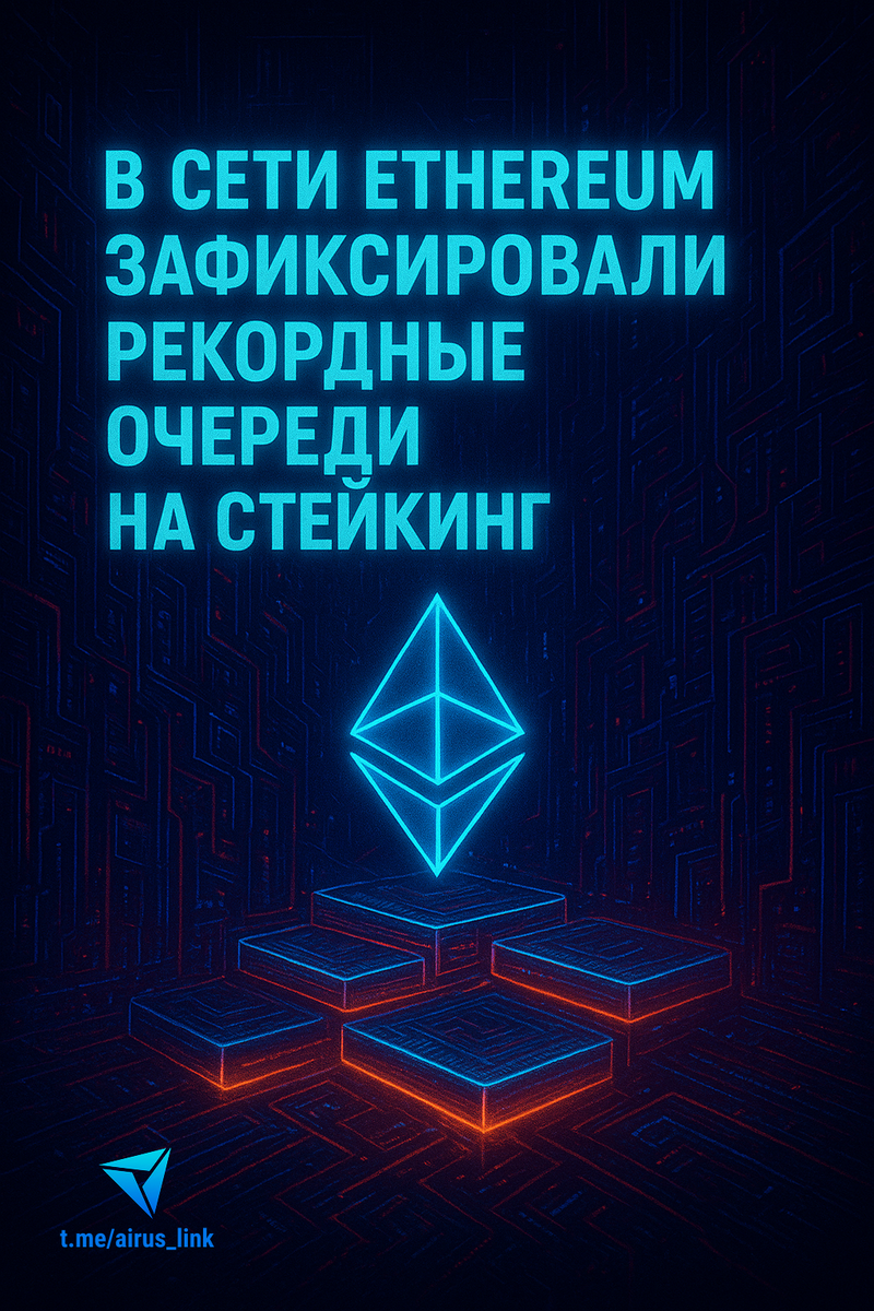 🔥 В сети Ethereum зафиксировали рекордные очереди на стейкинг