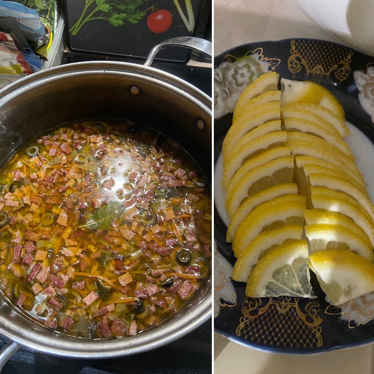 Солянка «Четыре мяса». Но готовится из того, что отыщется в холодильнике. Фото из личного архива автора ©  2025 год