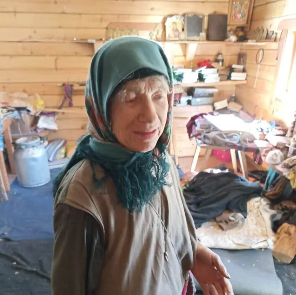 Агафья Карповна в апреле 2023 года. Иллюстрация из открытых источников