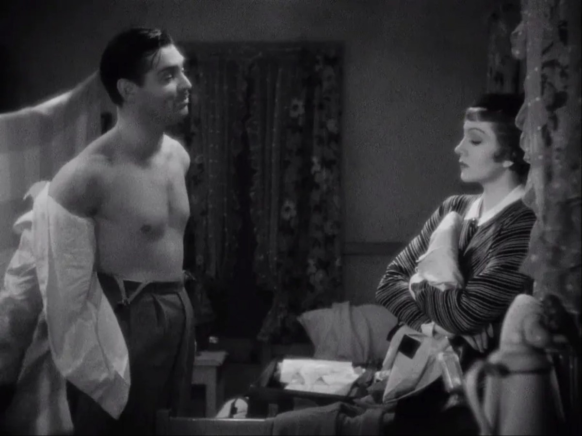 Кларк Гейбл в фильме «Это случилось однажды ночью» 
