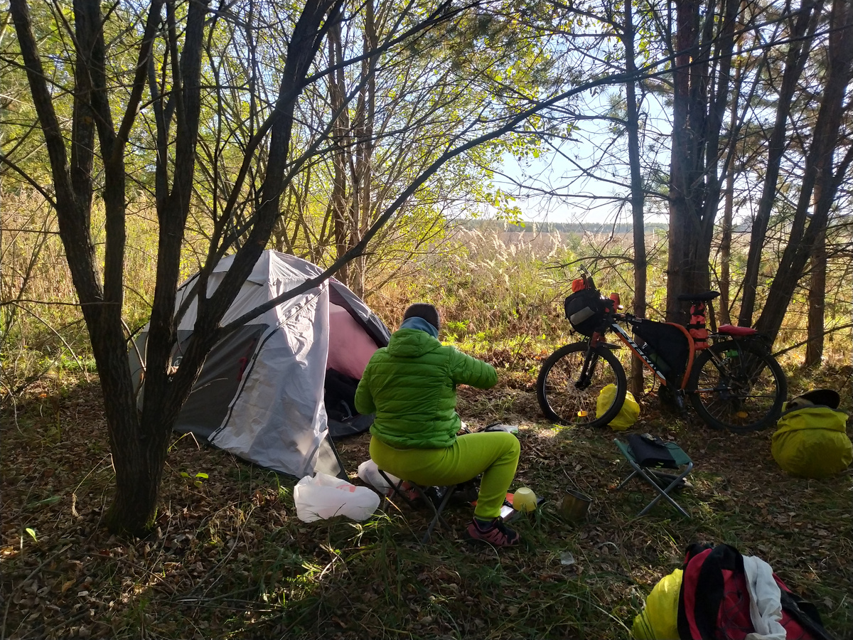 Место ночёвки "в кустах"...