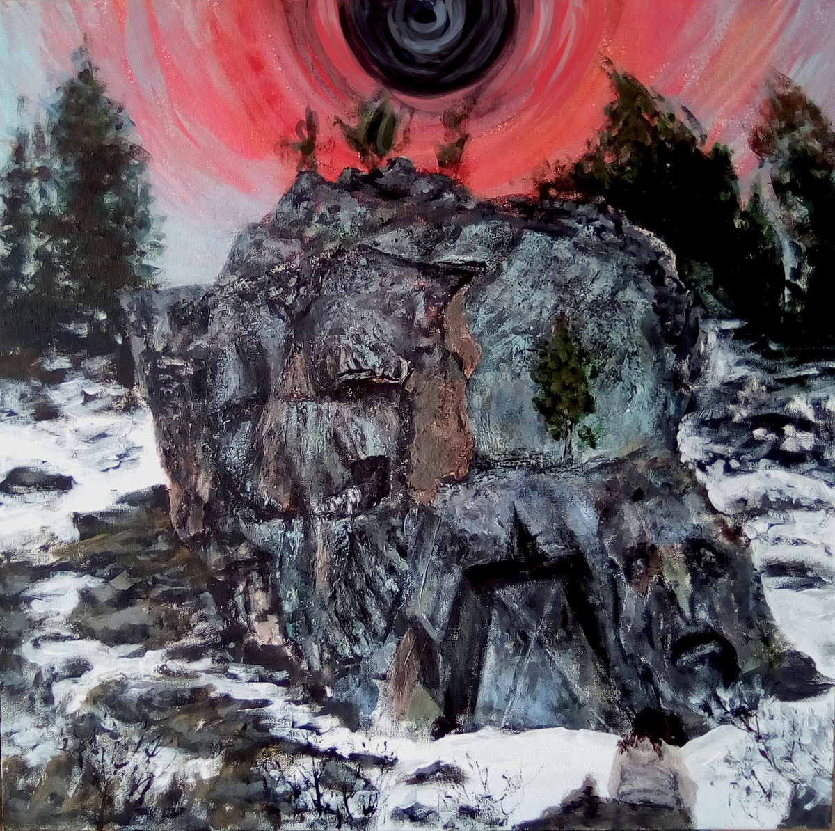 "Скала-портал""_холст_акрил_автор Кожевников А.В, 2019