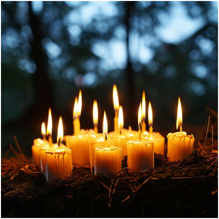 Сгенерировано ИИ- поминальные свечи.