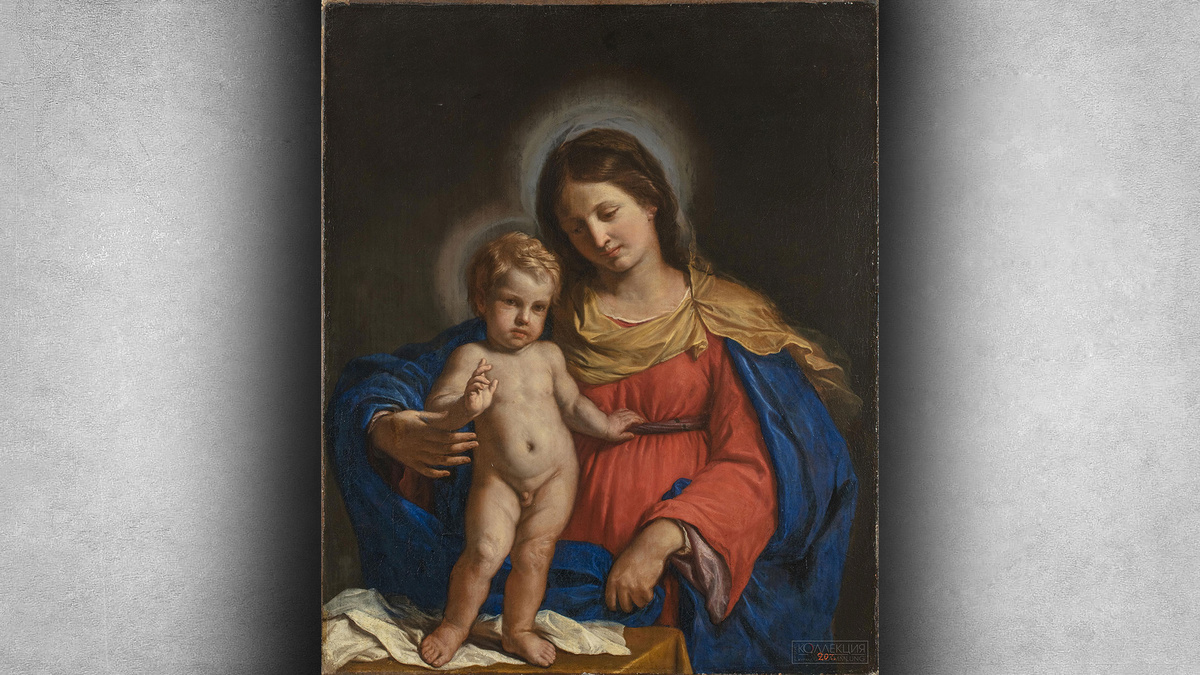 Джованни Франческо Барбьери - Мадонна с Младенцем. Середина 1640-х гг. Источник: https://clck.ru/3P3Luv