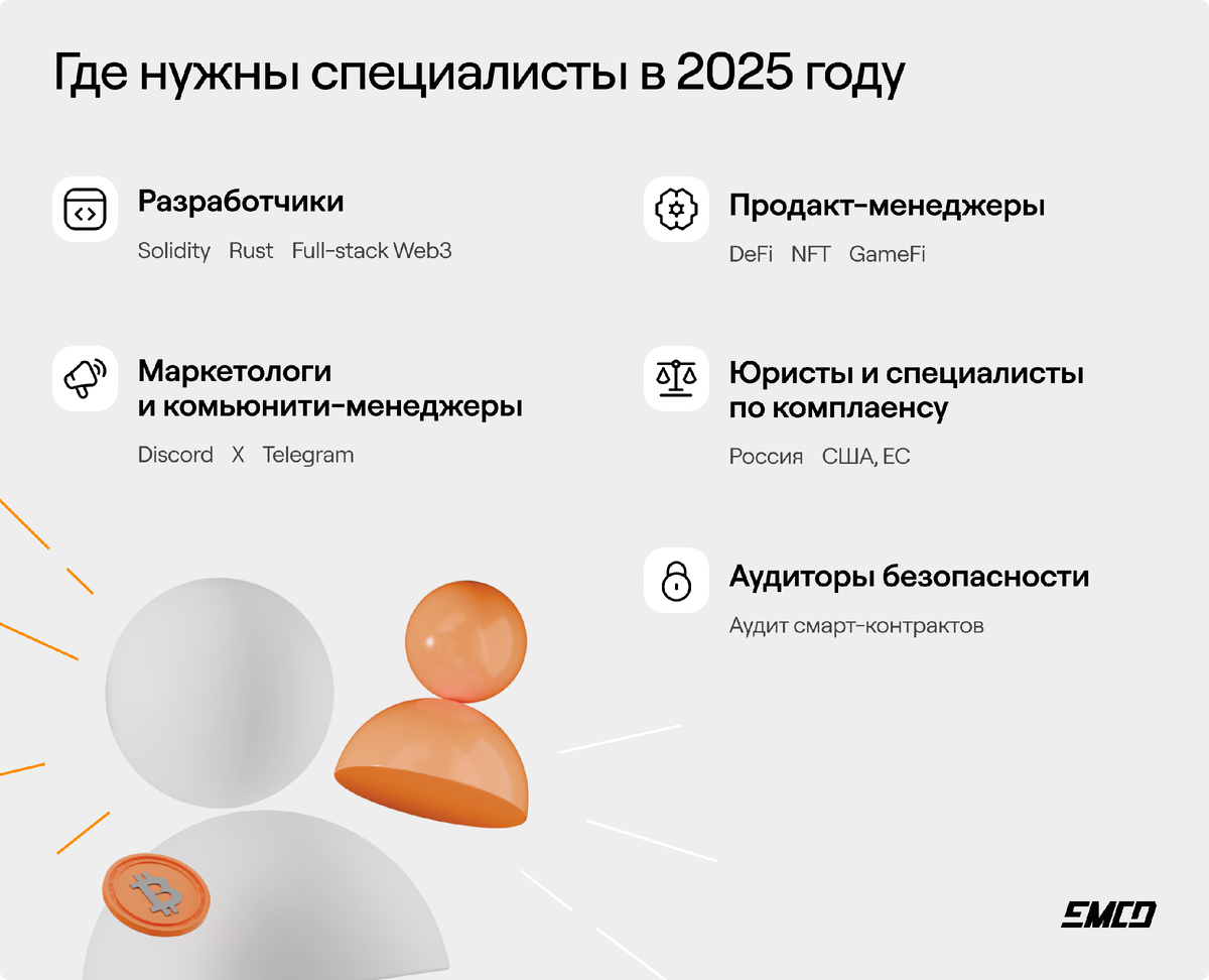 Какие специалисты нужны в Web3 и чем они занимаются 
