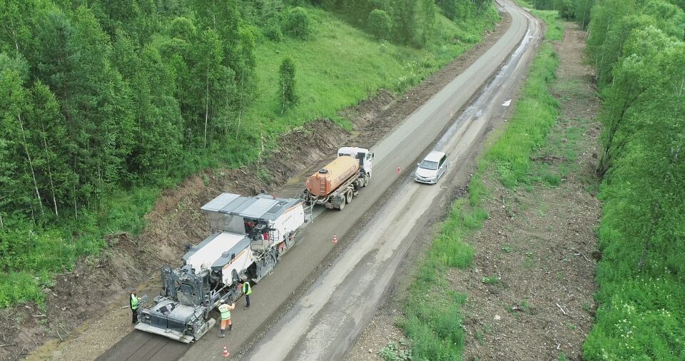    Капремонт федеральной трассы Р-256 "Чуйский тракт", подъезд к озеру Телецкому. Источник: Упрдор "Алтай"