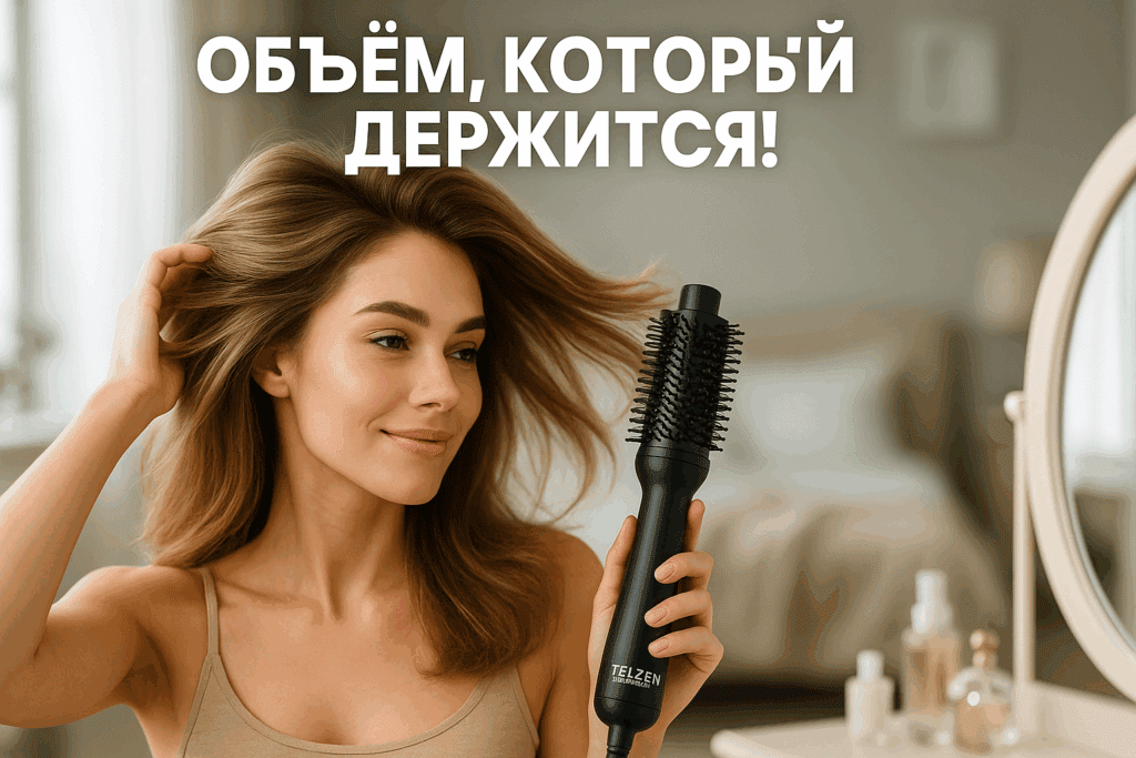    Укладка брашингом: объем у корней, как в салоне, который не опадет TELZEN
