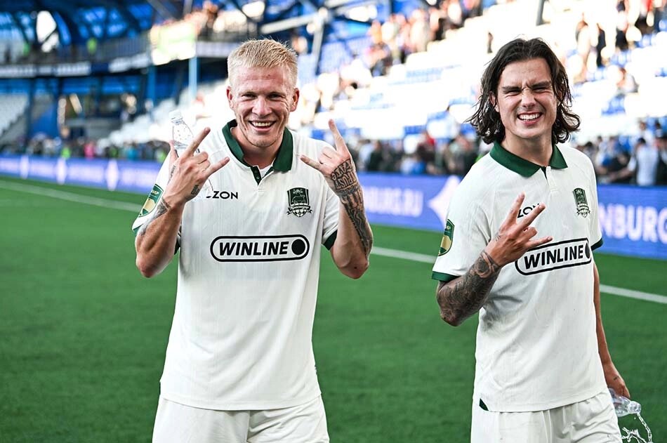    Отпраздновать победу Кривцов точно умеет. Фото: ФК "Краснодар"