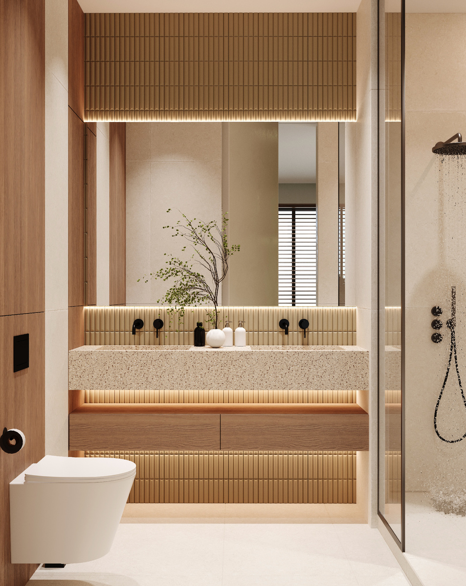 Удобная планировка квартиры с приватной ванной комнатой в мастер-спальне