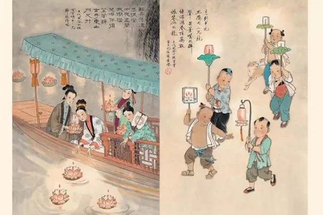 Запуск речных фонариков и зажигание фонарей в праздник Духов