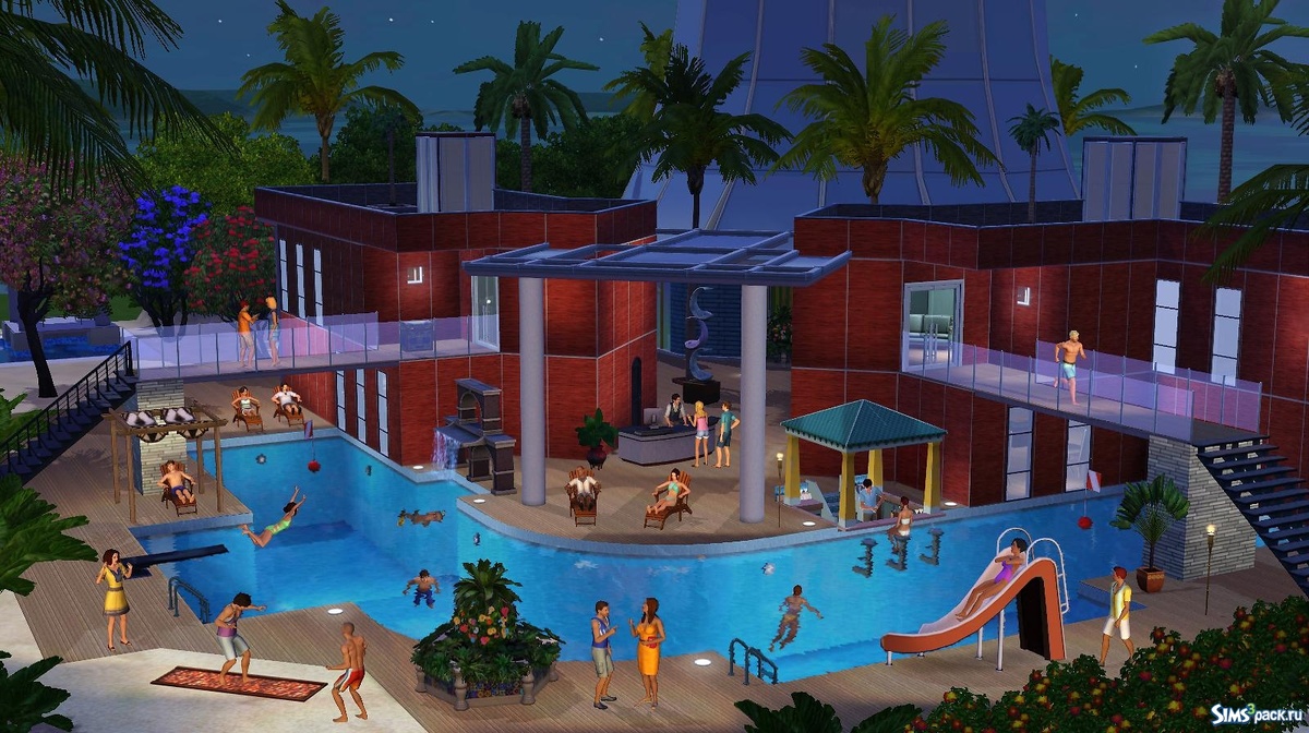 Один из курортов в The Sims 3