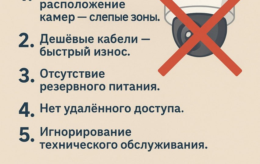 5 ошибок при установке видеонаблюдения 1