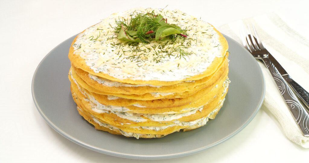 Кабачковый торт из блинов