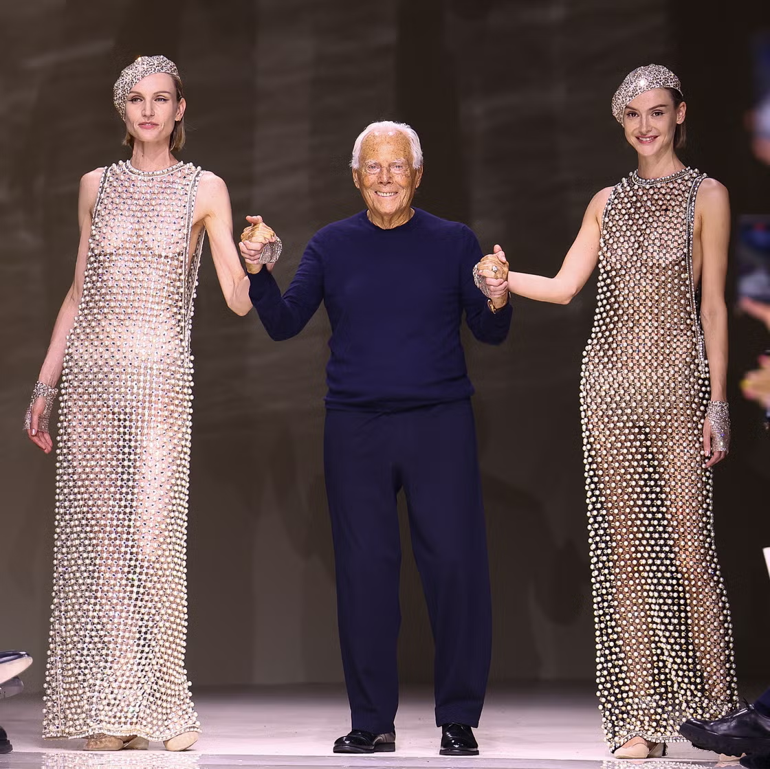 Джорджо Армани на показе осень/зима 2024-2025