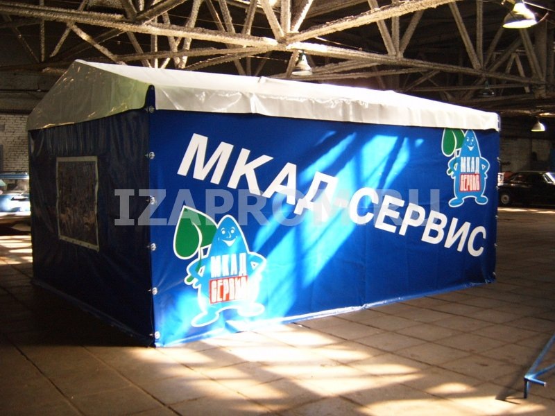  Тенто-мобильные конструкции с брендированием от компании Изапром