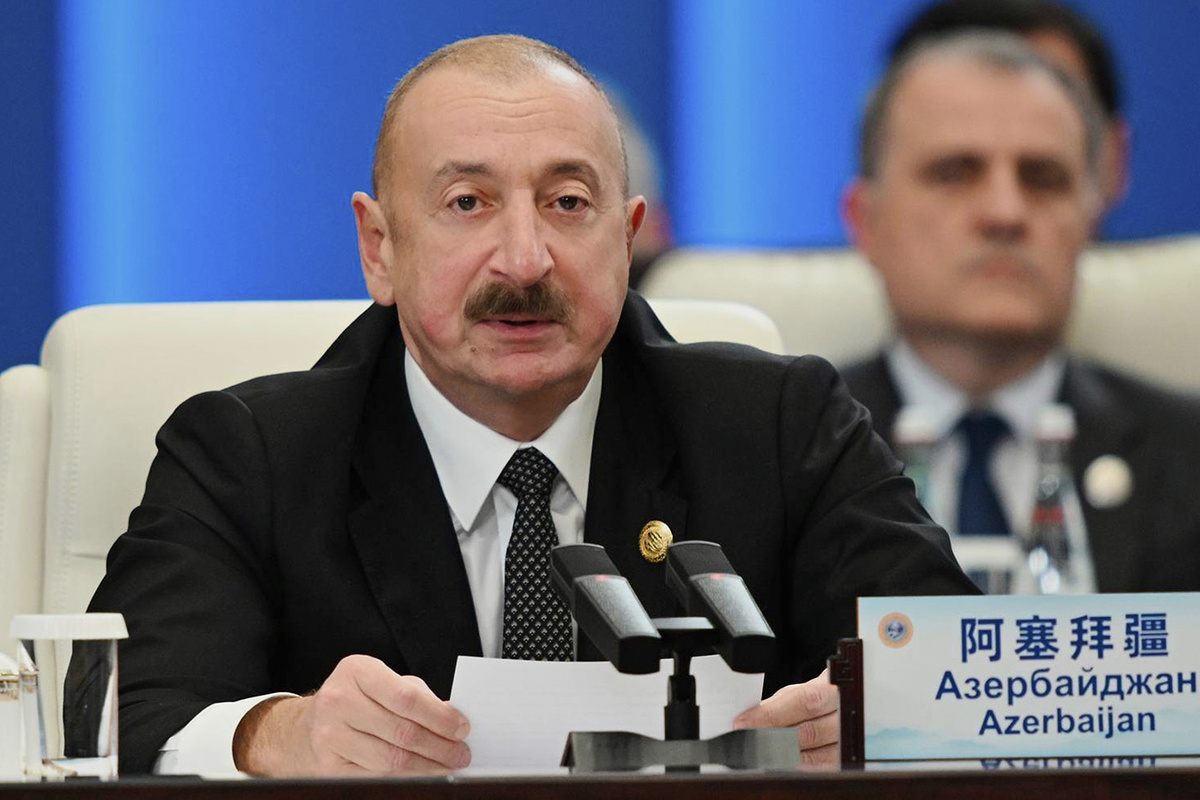  Президент Азербайджана Ильхам Алиев 
Azerbaijan’s Presidential Press Service / AP