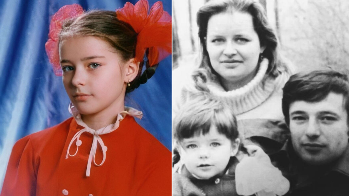 Марина в детстве с родителями