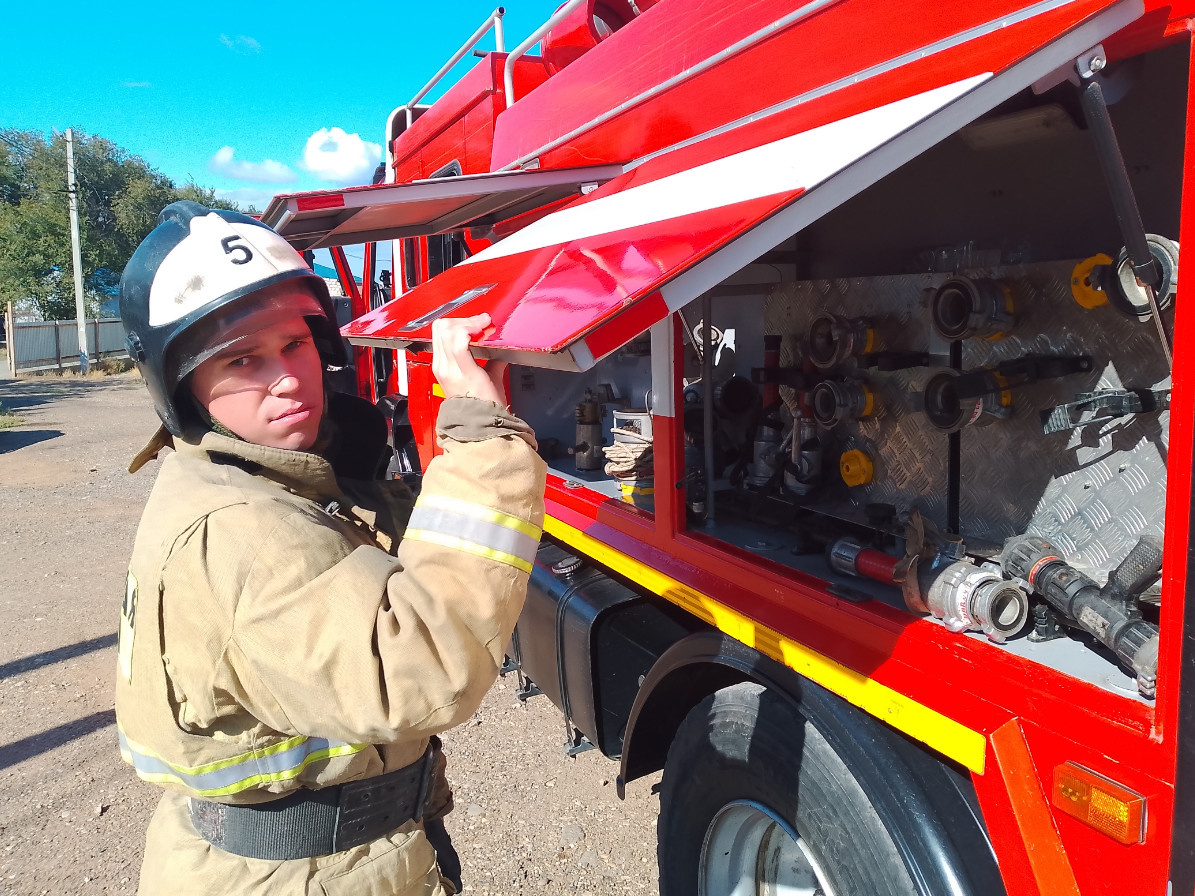 Волгоспас Пожарно-тактическое учение на железнодорожной станции Трусово 