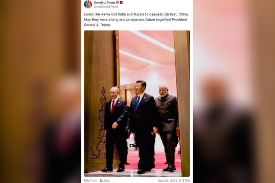    Дональд Трамп заявил о потере Индии и России