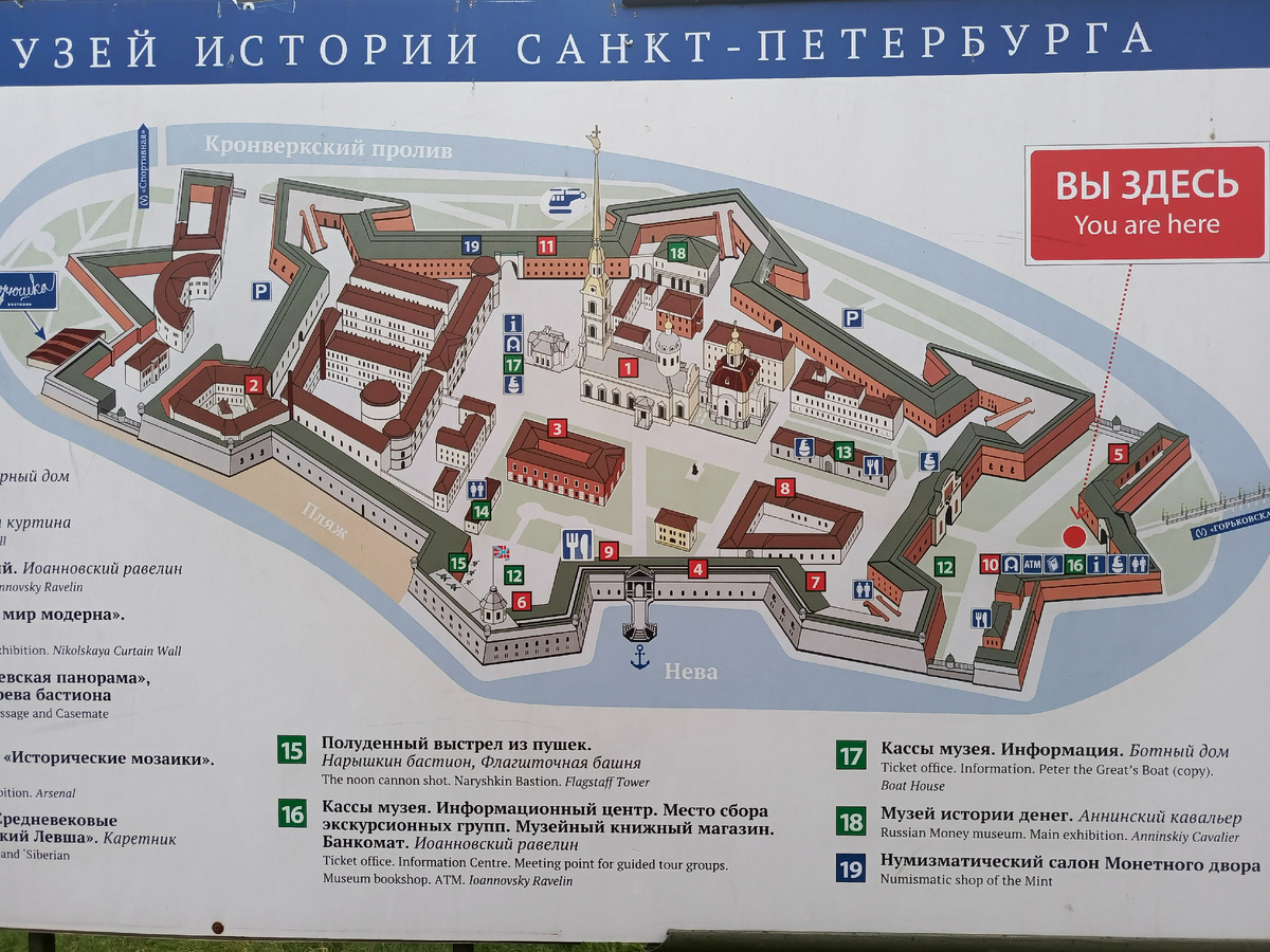 Современная схема крепости.