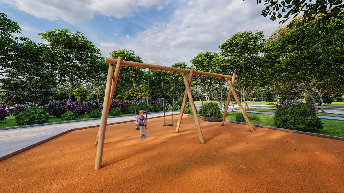 Дизайн-проект детской площадки в коттеджном поселке от Roman Group