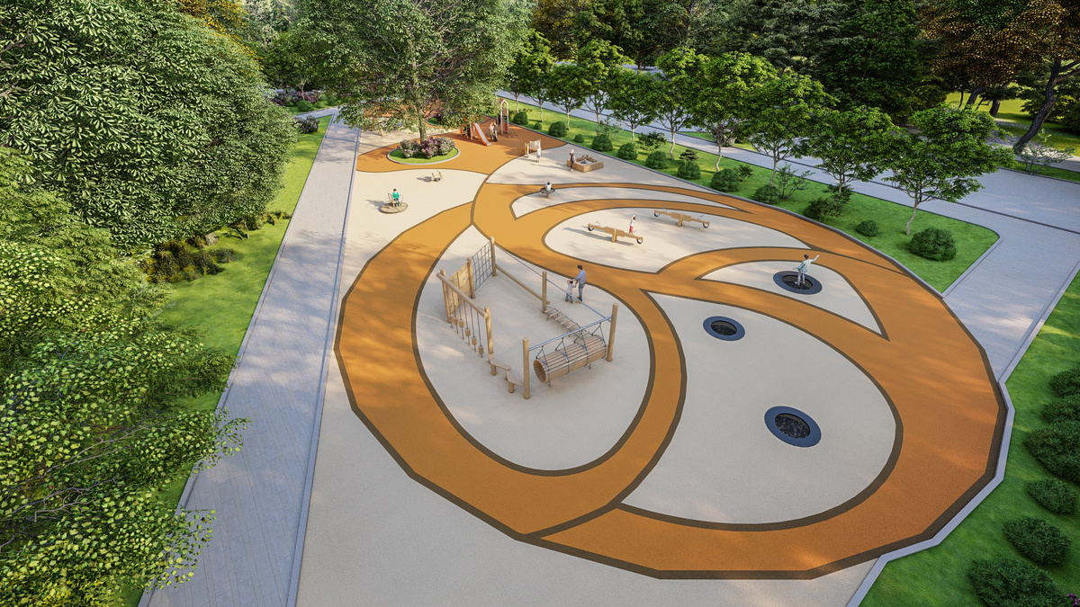 Дизайн-проект детской площадки в коттеджном поселке от Roman Group