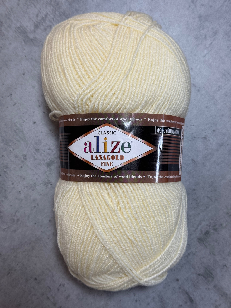 Alize classic lanagold fine. Ольга Кисцева. Цвет 01.