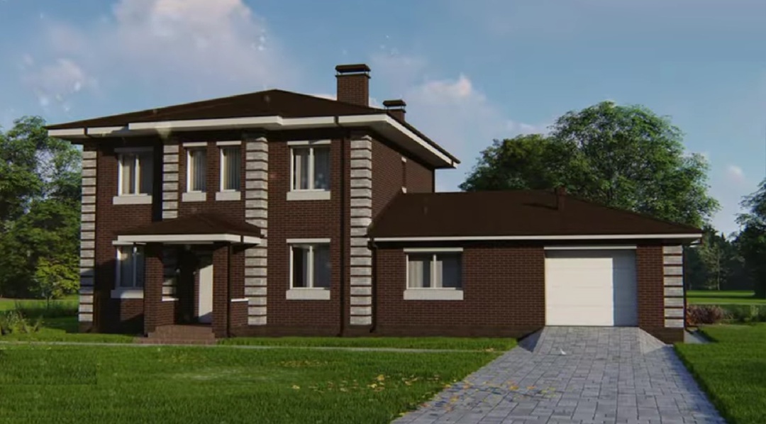 Кирпичный дом. Проект ПД-76