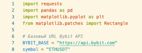 Листинг 1 — Импорты и базовый адрес