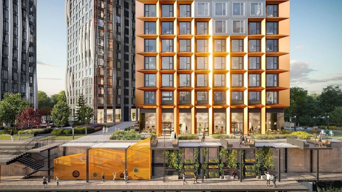 Судя по рендерам, все локации будут в шаговой доступности. Получится по пути из спортзала заходить в магазин